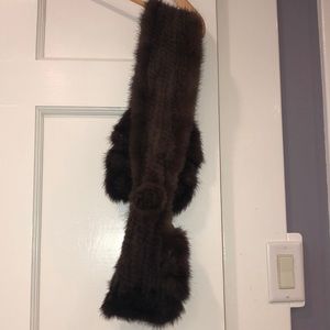 Women mink scarf